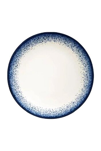 Kütahya Starry Dreams Porcelain Round Flat Dinner Plate Blue and White 27cm