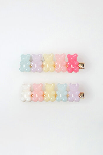 Fulla Moda 2-Piece Clamp Buckle with Teddy Bear Detail