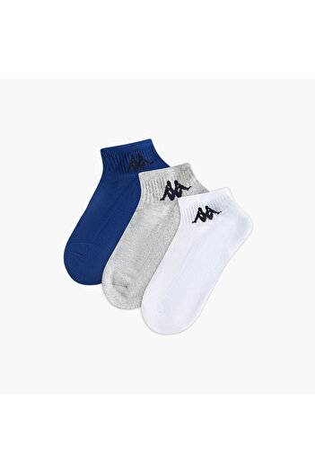 Kappa Set of 3 - Striped Ankle Length Half Terry Socks