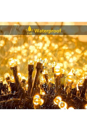 Yuwell YU WELL LED String Lights 25m Warm White 300LEDs, IP44 Waterproof Pure Copper Wire, 8 Modes