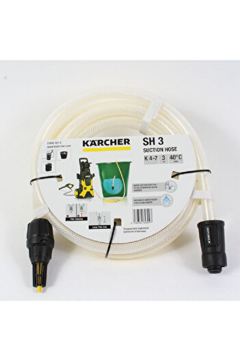 Karcher High Quality Drawing Water Suction Hose with Filter White and Yellow 3m