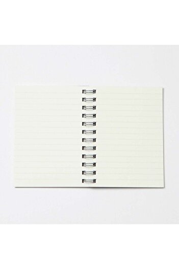 Muji Planting Tree Paper Double Ring Notebook , 48 sheet , A7 , Dark Grey