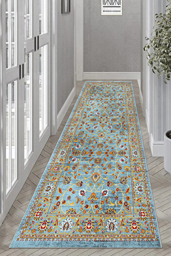 Thalia Home Kaymaz Taban Yıkanabilir Kalın Dokulu Halı & Yolluk & Mutfak Halısı