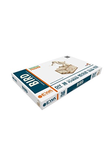 EWA 3D Puzzle construction set, EWA, BIRD, wood, 38 pieces