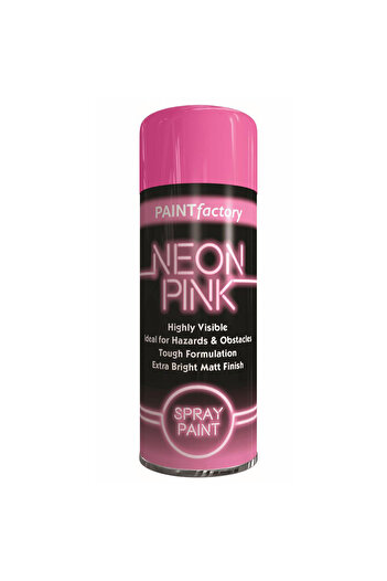 Paint Factory Highly Visible Neon Spray Paint Color Pink 200ml