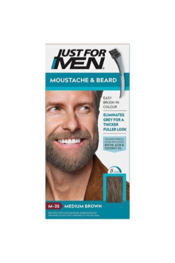 Just For Men Mustache and beard dye gel, Just For Men, Medium Brown, 28g