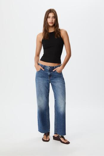 Stradivarius D96 cropped straight-fit jeans