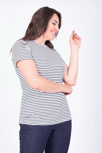 MYLİNE Crew Neck Basic T-Shirt