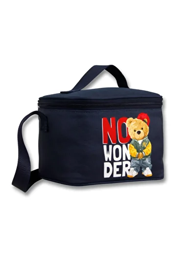 ÜMİT ÇANTA Ümit Çanta Thermos/Thermal Insulated Lunch Bag - 5034 - Hiphop Teddy Bear, Navy Blue White (Men)