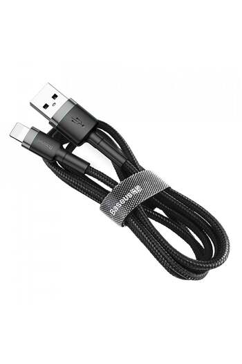 Baseus USB to Lightning data cable, 1.5A, 2m, Cables (CALKLF-CG1) - Black Gray