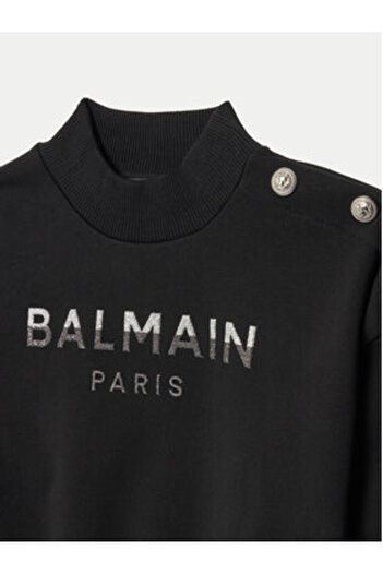 BALMAIN Hanorac pentru fete BV4A90-Z0081 Negru