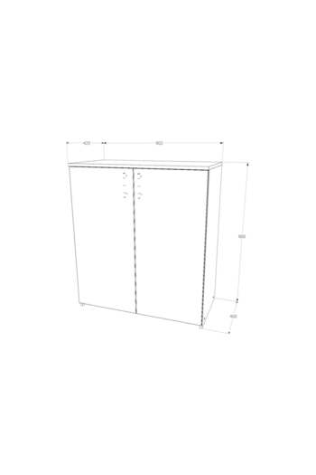haaus.ro haaus Creta Chest of Drawers, 2 Doors, Bronze Oak, 80 x 42 x 90 cm