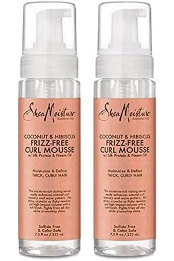 Shea Moisture Coconut & Hibiscus Curl Mousse 7.5 oz (221 ml) Twin Pack