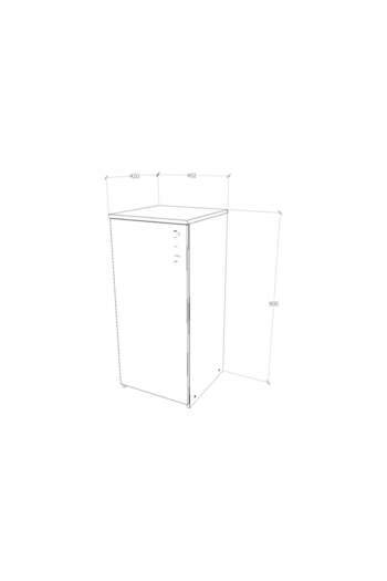 haaus.ro haaus Creta Chest of Drawers, One Door, Bronze Oak, 40 x 42 x 90 cm