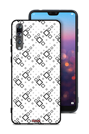 Tolwak Huawei P20 Pro Protective Case Cover Square Abstract Digital Art
