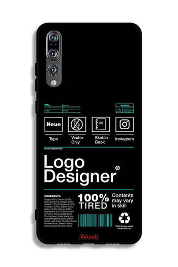 Tolwak Huawei P20 Pro Protective Case Cover Logo Designer Sticker