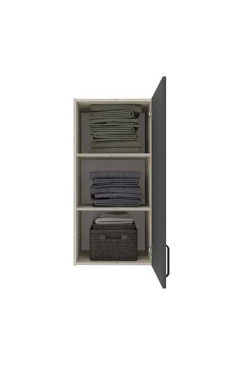 haaus.ro haaus Malmo wall cabinet, 1 door, White Oak/Anthracite, 50 x 42 x 104 cm