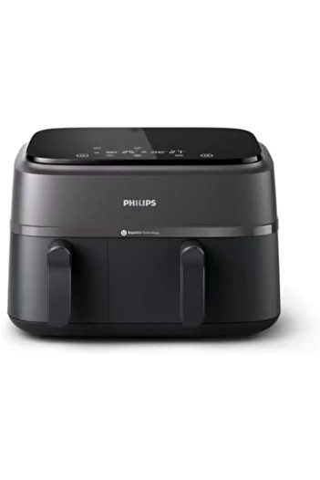 Philips Dual Basket AirFryer 3000 Series - 2750W, 9L Capacity, 2 Basket Drawers, 8 Presets Touchscre