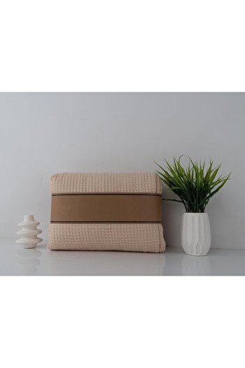 Baveno 100% Cotton 180X220 cm Waffle Patterned, Pique Bed & Sofa Cover