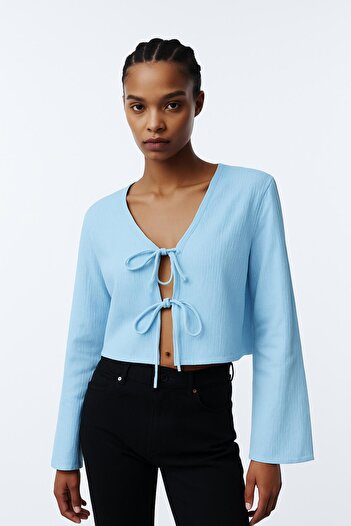 HAKKE Double Tie Double Breasted Blouse