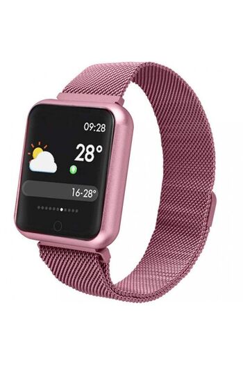 ideal STORE Smartwatch idealSTORE LUXURY P68 cu bratara metalica, Display de 1.3 inch IPS color Tactil, Monitori