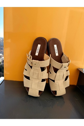 labor Selection Comfortable Sole Genuine Leather Women's Slippers
