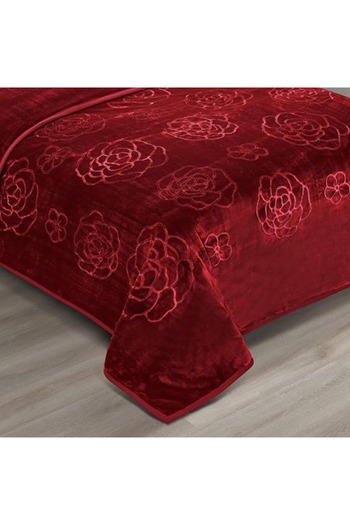 XI DUO 4 kg winter blanket for one person, plain, engraved, with a super soft texture, size 160 x 220 cm