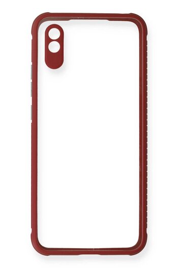 TEKNOCEP Xiaomi Redmi 9A Case Miami Transparent Silicone - Fuchsia - Teknocep4254-1207