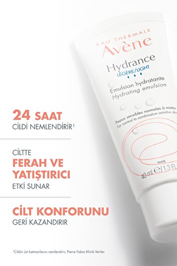 Avene Hydrance Light Hassas ve Karma Ciltler için Nemlendirici Emülsiyon 40 ml