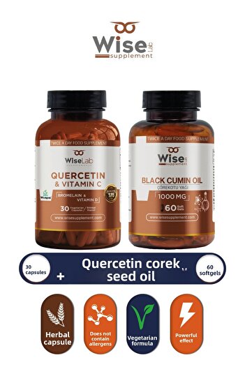 WiseLab Quercetin 30 250Mg Capsules Black Cumin Oil