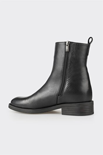 Elle Shoes Siyah Deri Kadın Günlük Bot