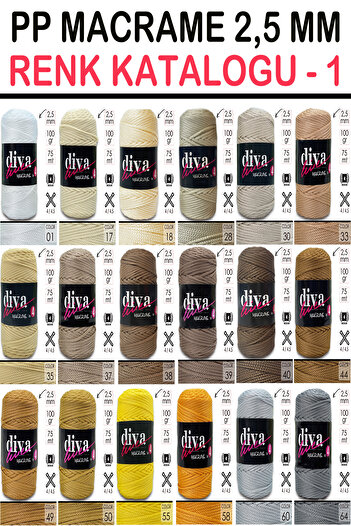 Diva İplik Diva Macrame Twine Thick (NO:4) 125 Ανοιχτό Πορτοκαλί.