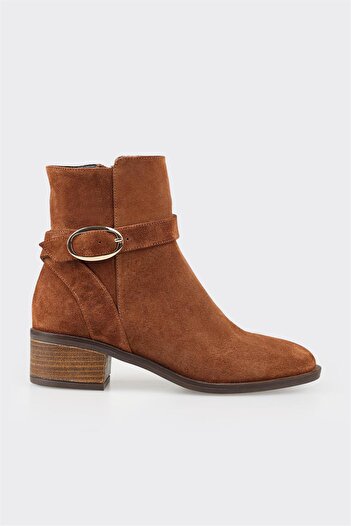 Elle Shoes Ταν Δερμάτινα Γυναικεία Casual Μποτάκια