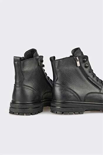 Elle Shoes Siyah Deri Erkek Günlük Bot