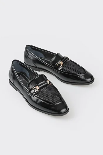 Elle Shoes Черни дамски мокасини