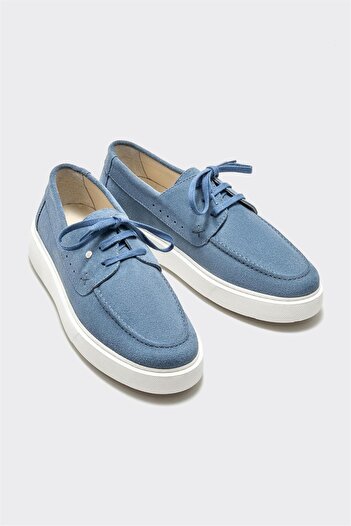 Elle Shoes Mavi Deri Erkek Günlük Ayakkabı