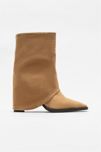 Elle Shoes Γυναικείες μπότες με τακούνι από φυσικό δέρμα