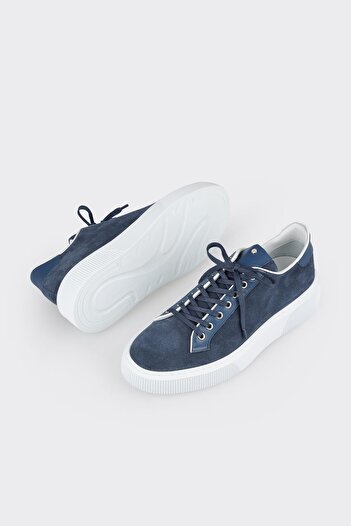 Elle Shoes Mavi Deri Erkek Spor Ayakkabı 0