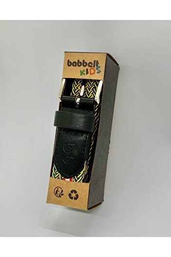 babbelt Elastik Örgü Çocuk Kemeri Sarı-mavi
