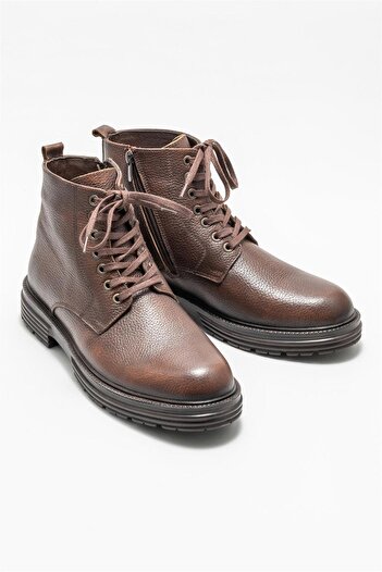 Elle Shoes Ανδρικές casual μπότες Tan Δερμάτινες
