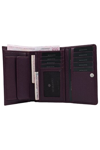 Meskanto Sara Genuine Leather Zippered Women's Wallet