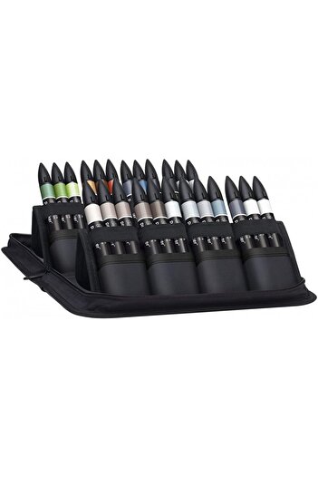 Winsor Newton Promarker 24-Piece Wallet Set - Architectural Tones