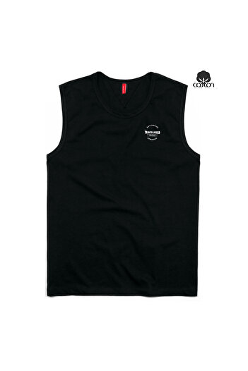 Cottonland Men's Field Regular Cut O Neck Single Jersey Combed Cotton Undershirt Black