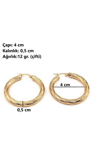 Siya Silver Tarnish Steel Twist Hoop Earrings