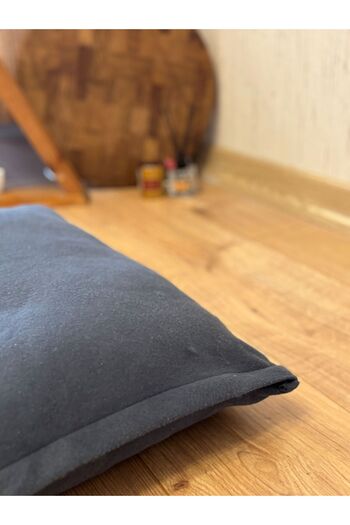 Kumru Çeyiz Çok Kullanışlı Kadife Yer Minderi Puf Kılıfı 60x60