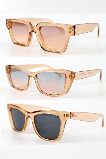 Lozzo 3-Piece Advantage Set Women's Nude Uv400 Sunglasses