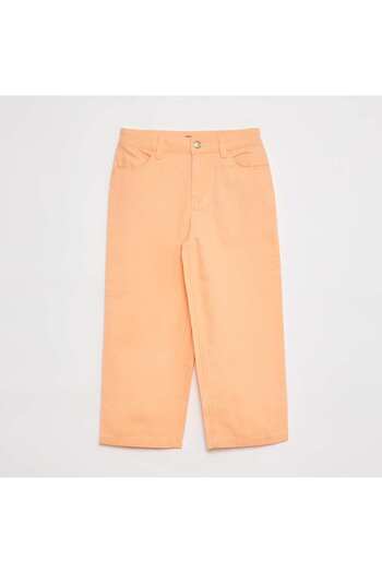 KIABI Cropped denim trousers ORANGE