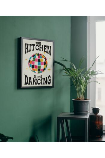 Arthopia The Kitchen is Dancing Mutfak Pinterest Poster Çerçeveli Yüksek Kaliteli Dekorasyon Tasarım Tablo