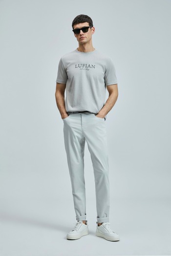 Lufian 111020238 Love Modern Grafik T-Shirt Ανδρικό T-shirt EKRU