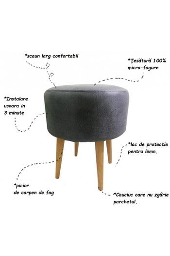 Desire Petra stool, high-quality hornbeam leg, multifunctional, comfortable